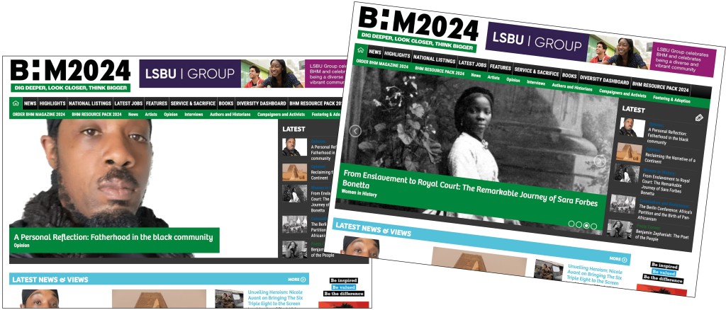 Above: There’s lots of info on the Black History Month website