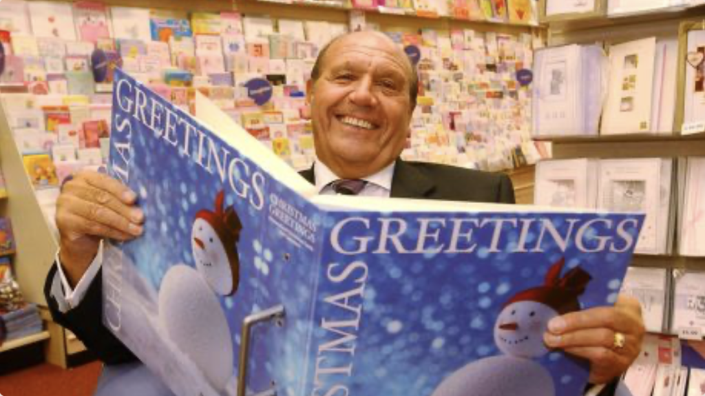 Above: Don Lewin is recognised as a cardfather of the greeting card industry