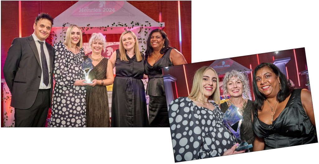 Above: “The night was magical,” enthused Paper Rose’s creative studio manager Sarah Tanser, who collected the Diversity & Inclusion award, sponsored by Cardzone Group, with teammates Alana Rourke and Perlina Pierre-Davis. “Such a great theme and myself and the team thoroughly enjoyed ourselves, roll on next year! “Our initial thoughts were shock, quickly followed by joy. We were honoured to be in a category with great talent such as Georgina Fihosy from AfroTouch Design, who is also a strong voice for industry-wide change. “This means a lot to us personally, You Go Girl started out as a passion project just before the pandemic, with a small number of designs and has grown to a fierce collection of empowerment, friendship, diversity and inclusivity, ultimately showing that no matter who or where you are…you can go girl! “My colleagues who joined me on stage, Perlina Pierre-Davis and Alana Rourke have been huge advocates of this successful range, as have the wider Paper Rose team. Our many thanks go to all the retail judges who showed love for this range and believed in its message as much as we do.” “Our initial thoughts were shock, quickly followed by joy. We were honoured to be in a category with great talent such as Georgina Fihosy from AfroTouch Design, who is also a strong voice for industry-wide change. “This means a lot to us personally, You Go Girl started out as a passion project just before the pandemic, with a small number of designs and has grown to a fierce collection of empowerment, friendship, diversity and inclusivity, ultimately showing that no matter who or where you are…you can go girl! “My colleagues who joined me on stage, Perlina Pierre-Davis and Alana Rourke have been huge advocates of this successful range, as have the wider Paper Rose team. Our many thanks go to all the retail judges who showed love for this range and believed in its message as much as we do.”