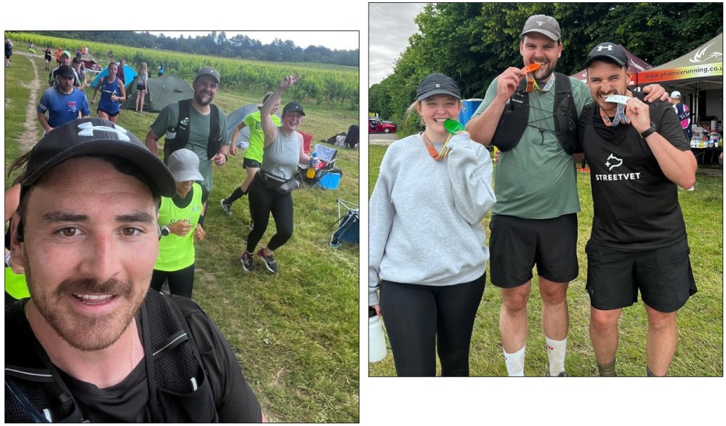 Above & top: Georgi joined in the summer vineyard run