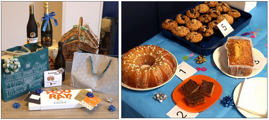 Above: A bake-off and raffle helped staff celebrate