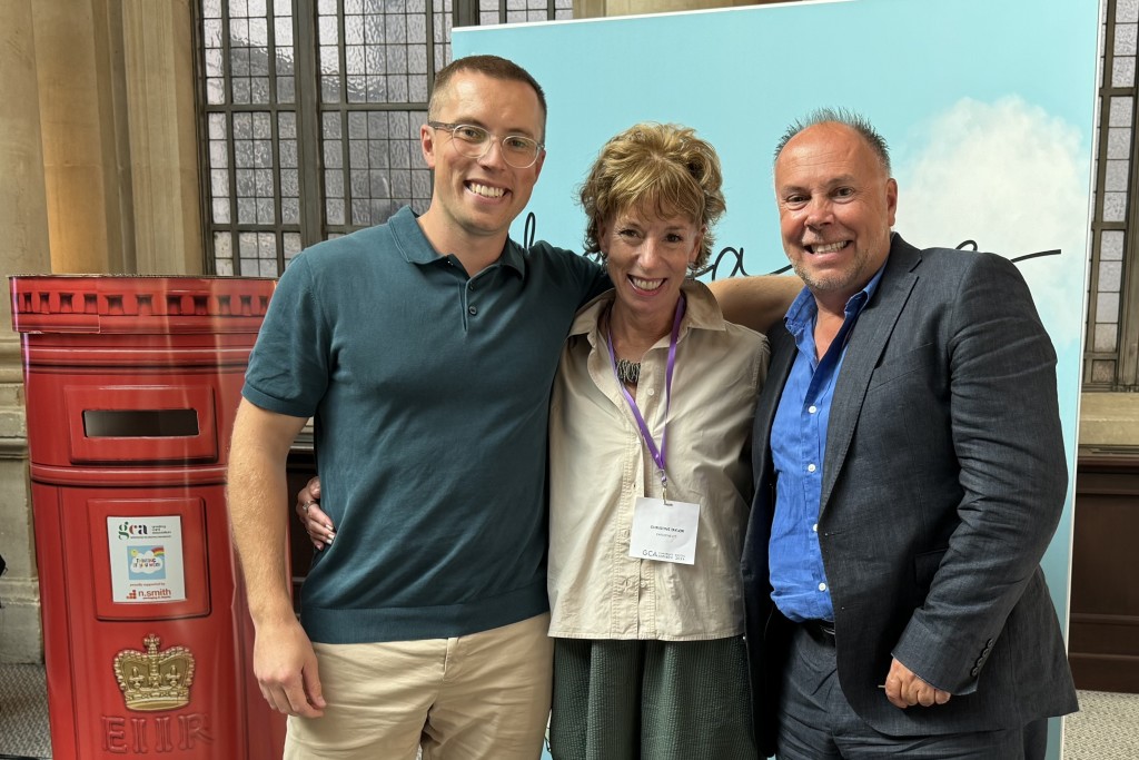 Above: Cardzone’s James Taylor with parents Paul and Christine at the GCA AGM & Conference.