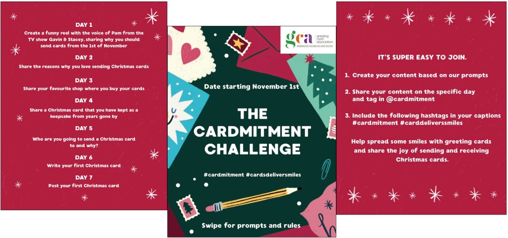 Above: Get ready for the 2024 #Cardmitment Challenge on Instagram