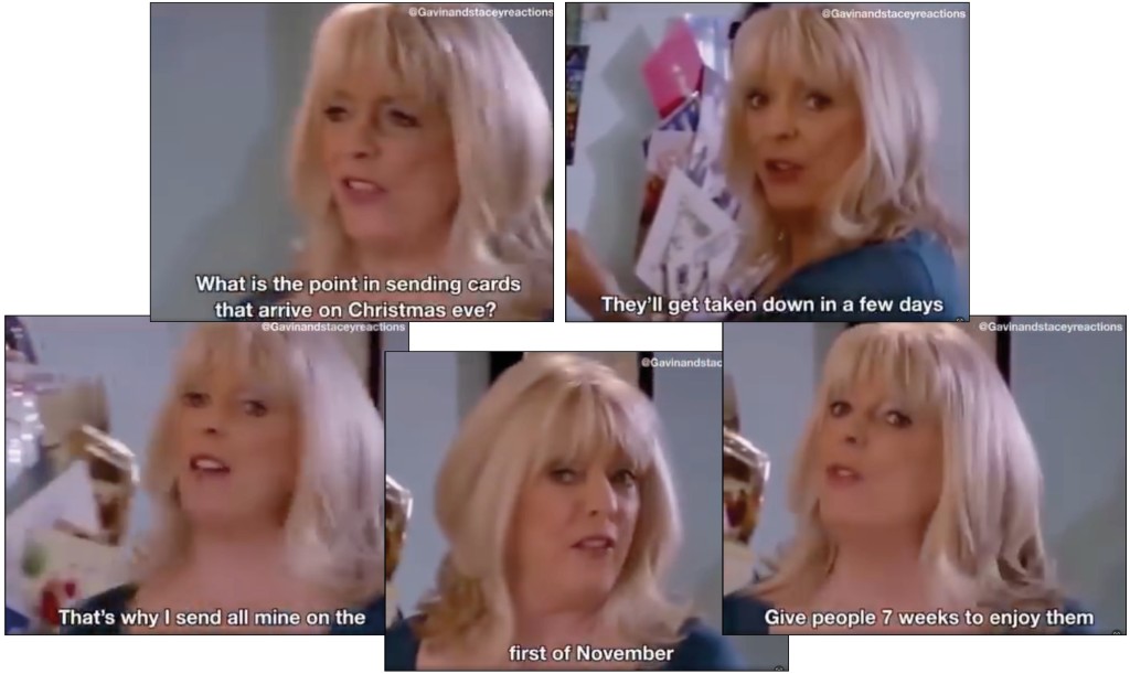 Above: Gavin & Stacey legend Pam absolutely loves Christmas