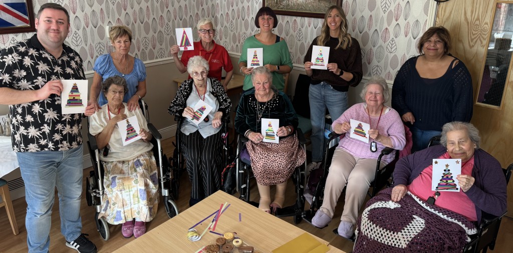 Above & top: David, Lizzie and Sarah enjoying their day with the residents