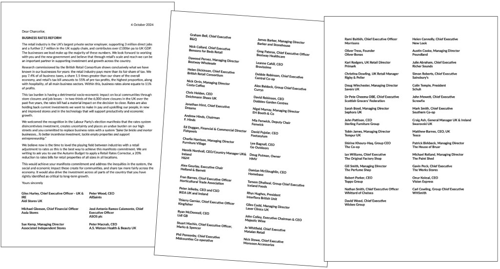 Above: The open letter to the chancellor has over 70 signatories 