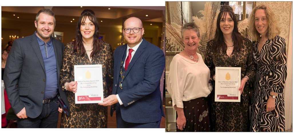 Above: Evonne Pearson collecting her Best Independent Shop award