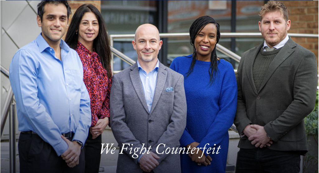 Above: David Denholm (centre) with members of the Edwin James UK-based team