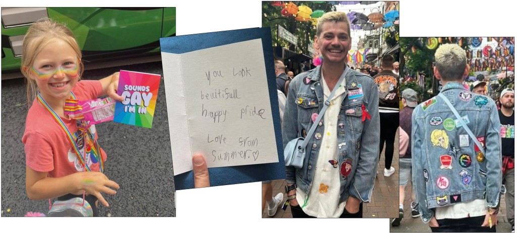 Above: A Dean Morris card sparked a heartwarming story at Manchester Price when young Summer gave it to Dan Ellis because she loved his jacket