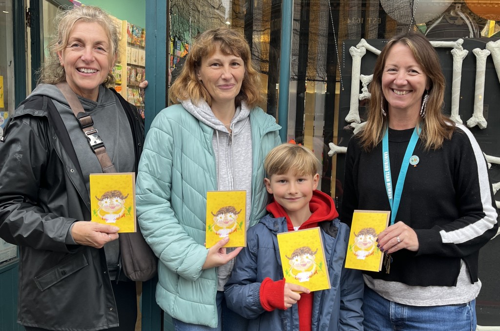 Above & top: Winner Adrian and his mum with Heidi (right) and their UK host Georgie (left)