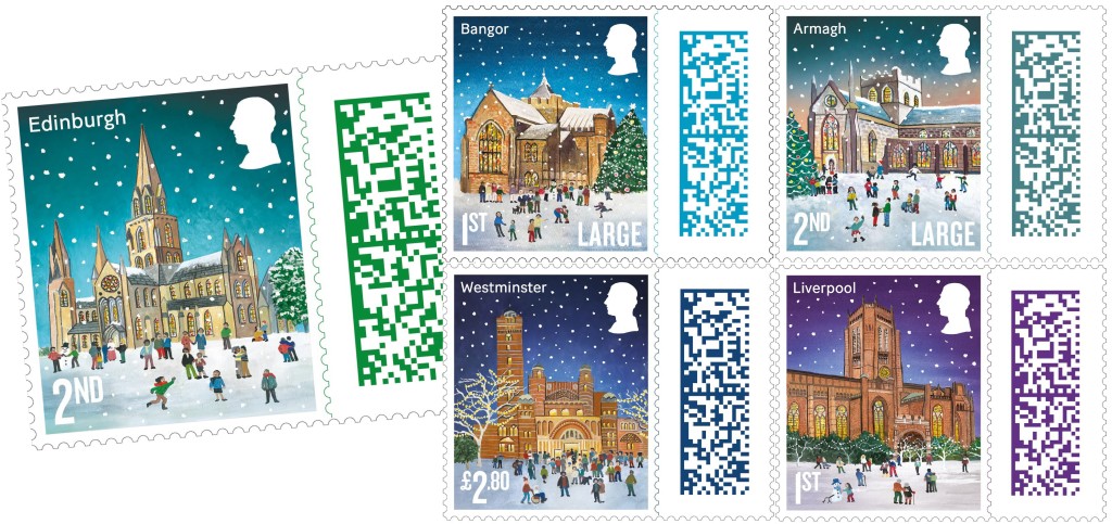 Above: The second-class festive stamp is still just 85p