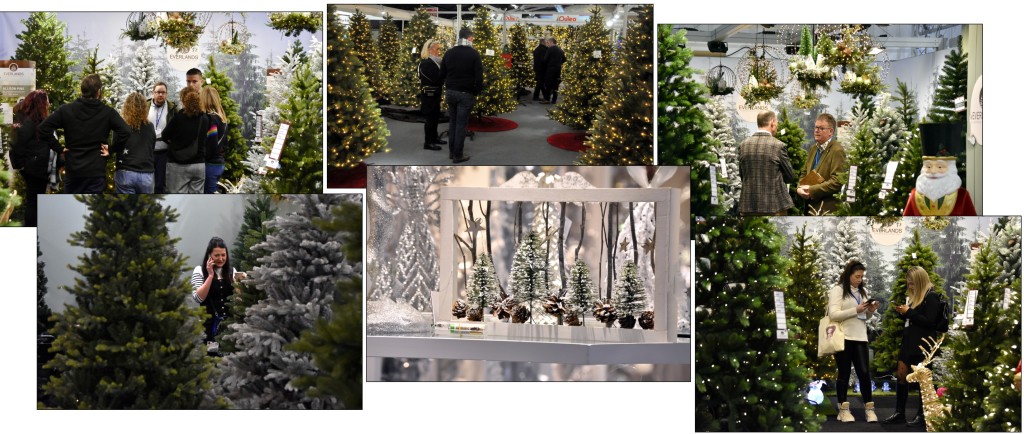 Above: A forest of firs greets visitors at the festive fair