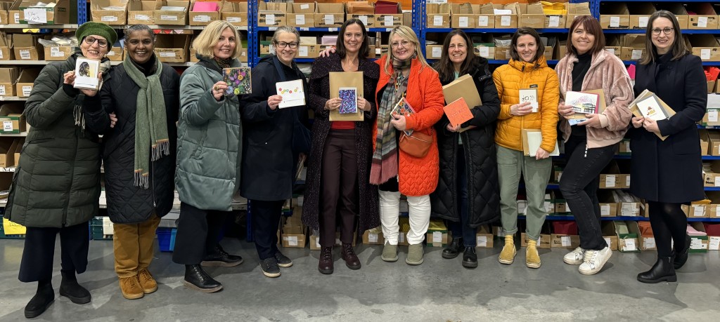 Above: The majority of attendees with their printed cards and PG’s Jakki Brown (centre)