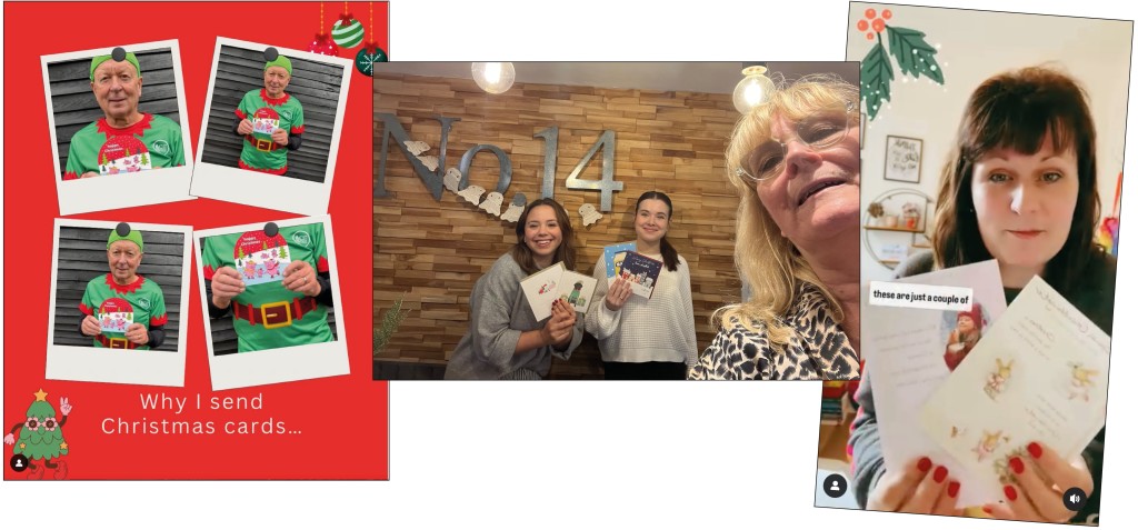 Above: PG’s Warren, Tracey, and Nicola get stuck in to the #Cardmitment Challenge