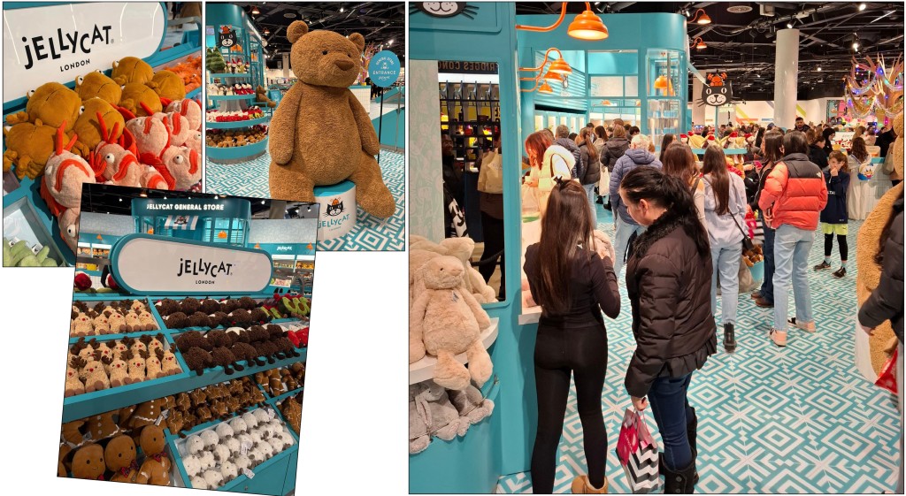 Above: Queues mounted at the Jellycat General Store opening