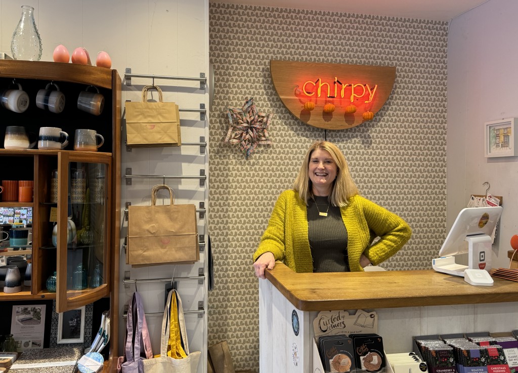 Above: Jo McBeath, of Chirpy in Chapel Allerton, is among those feeling confident about Christmas trade