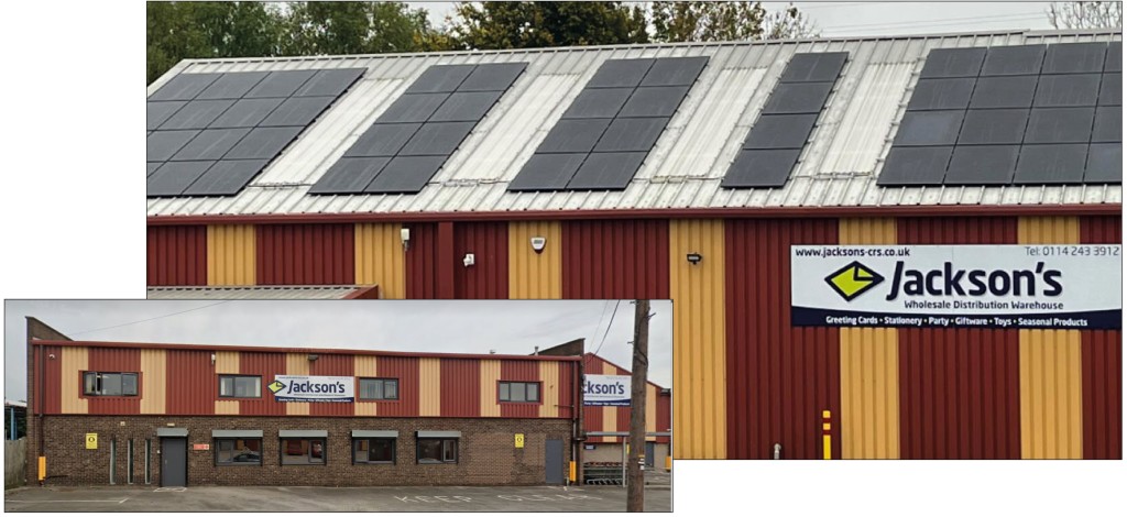 Above: Jacksons now has a solar panel renewable energy system