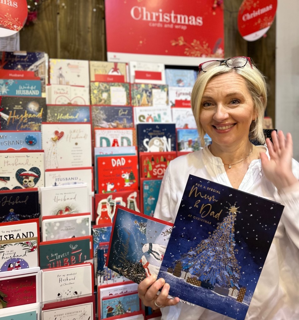 Above & top: Aga thinks the trend of more special Christmas cards will continue this year