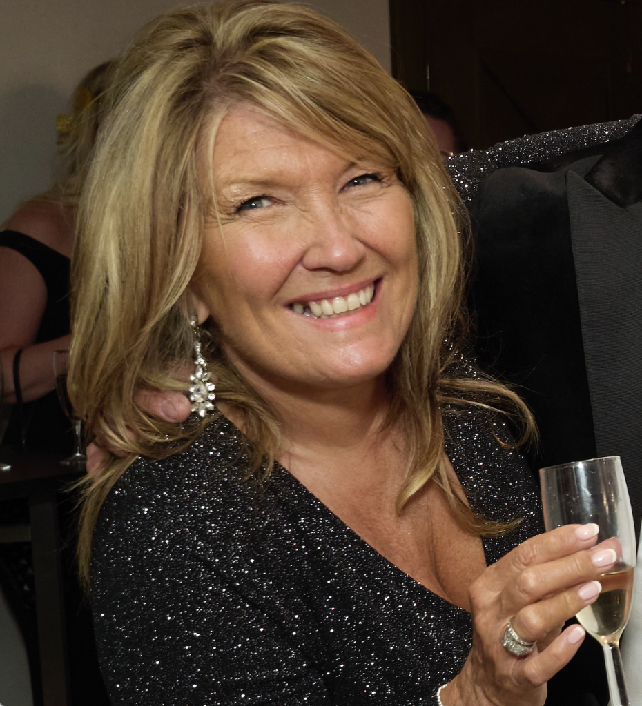 Above: Caroline Ranwell in sparkling mood at The Henries last month