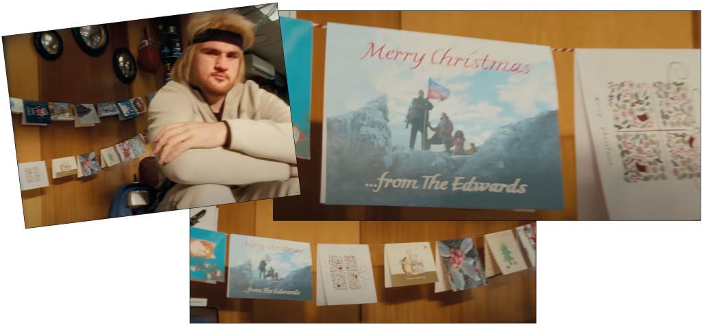 Above: Sports Direct has focused on cards to get its festive message across