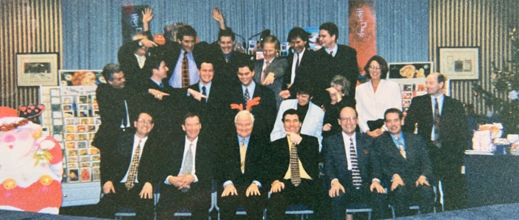 Above: The suited and booted Gordon Fraser sales team in the 90s