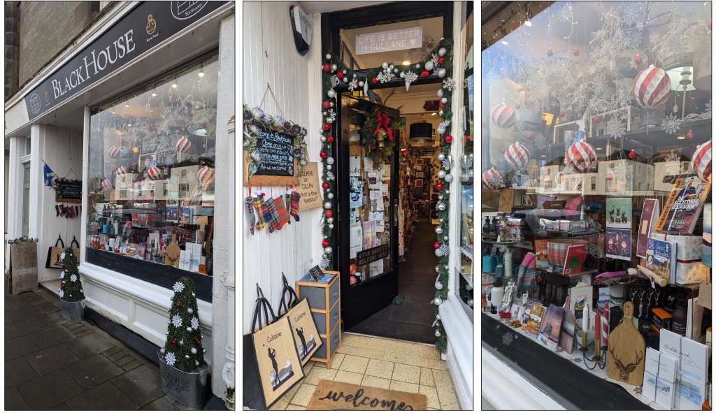 Above: Candy canes were the inspiration for the colour scheme at Blackhouse in Gullane, with locals looking forward to seeing the different designs each year